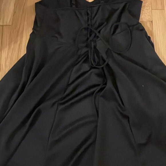 Mini Scuba Lace-Up Fit And Flare Dress-- Torrid - Picture 4 of 5